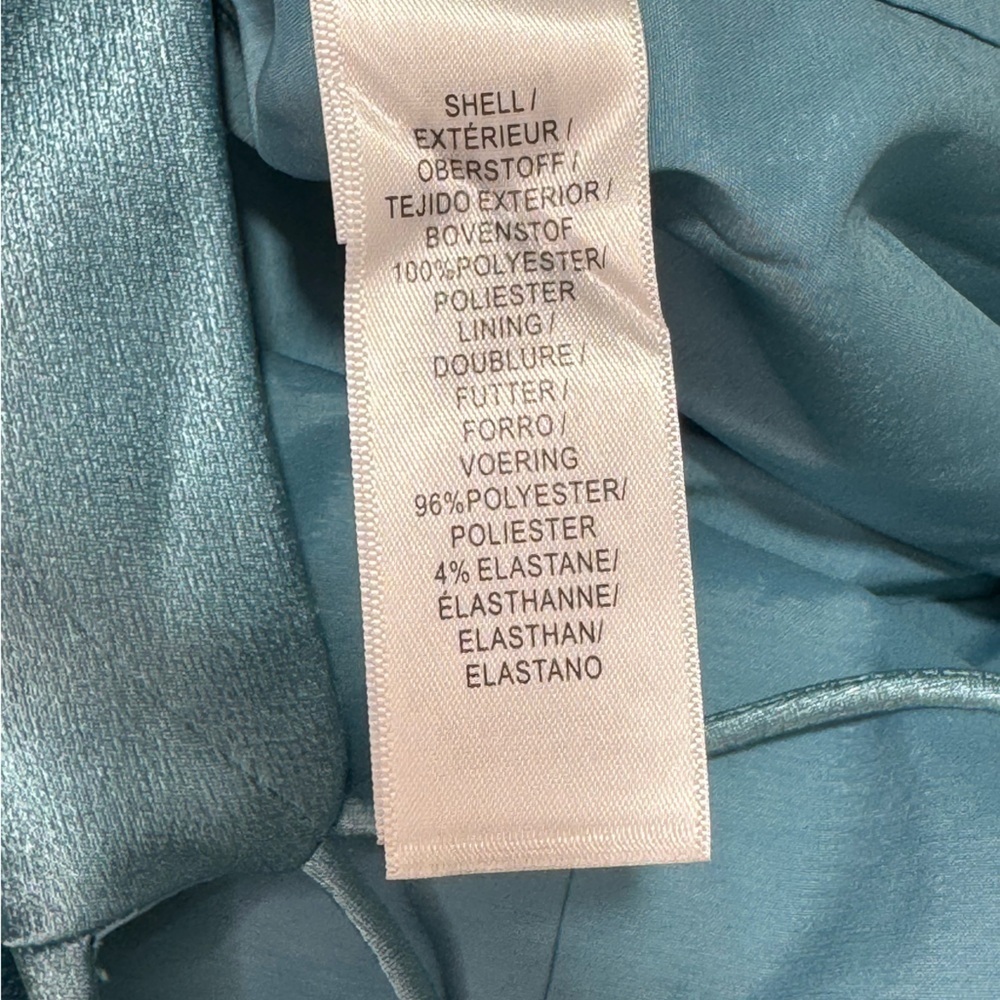 Aidan by Aidan Mattox Womens Blue Satin Evening Sheath Dress Gown size 6 - Picture 6 of 17